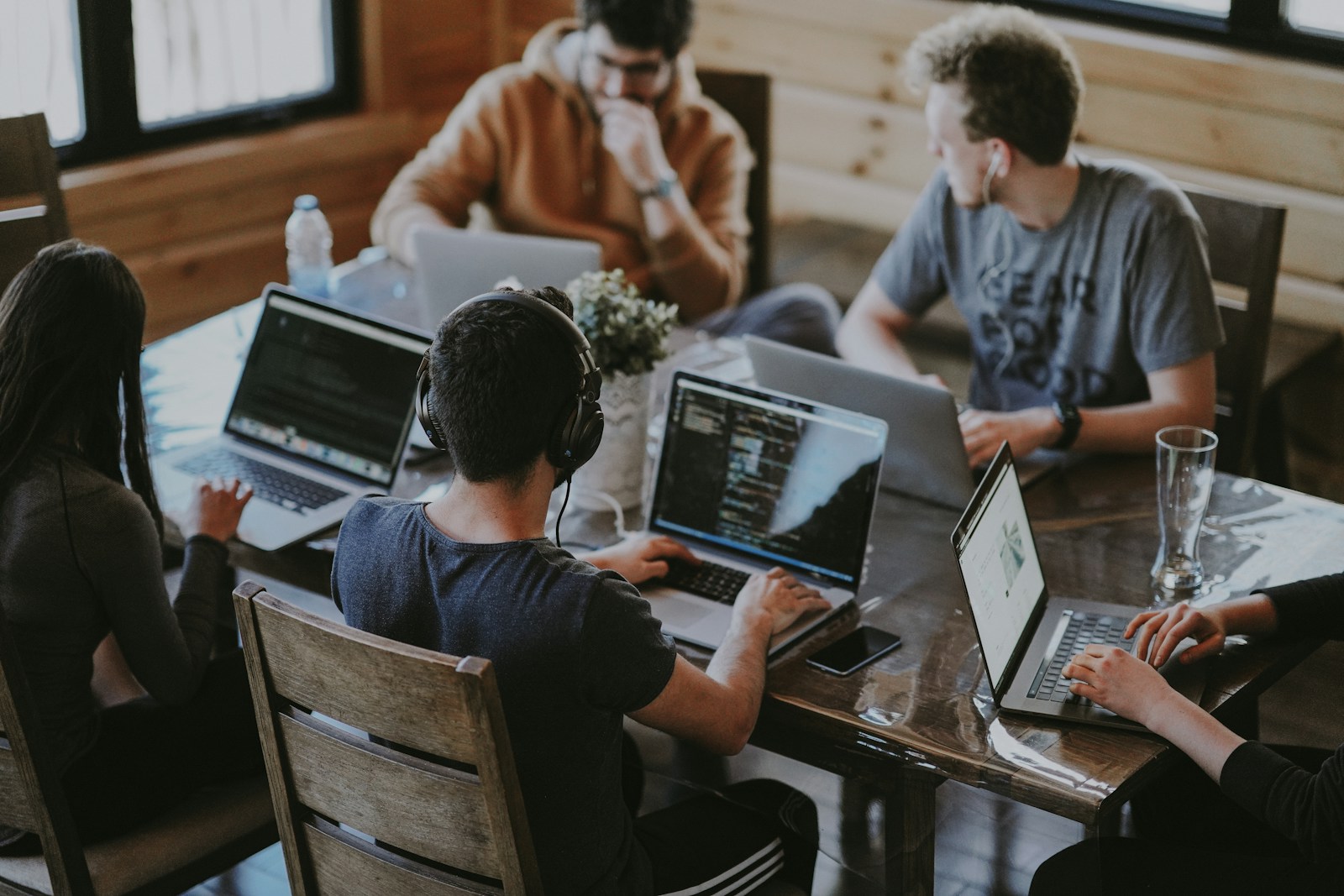 A collaborative team working on a creative project